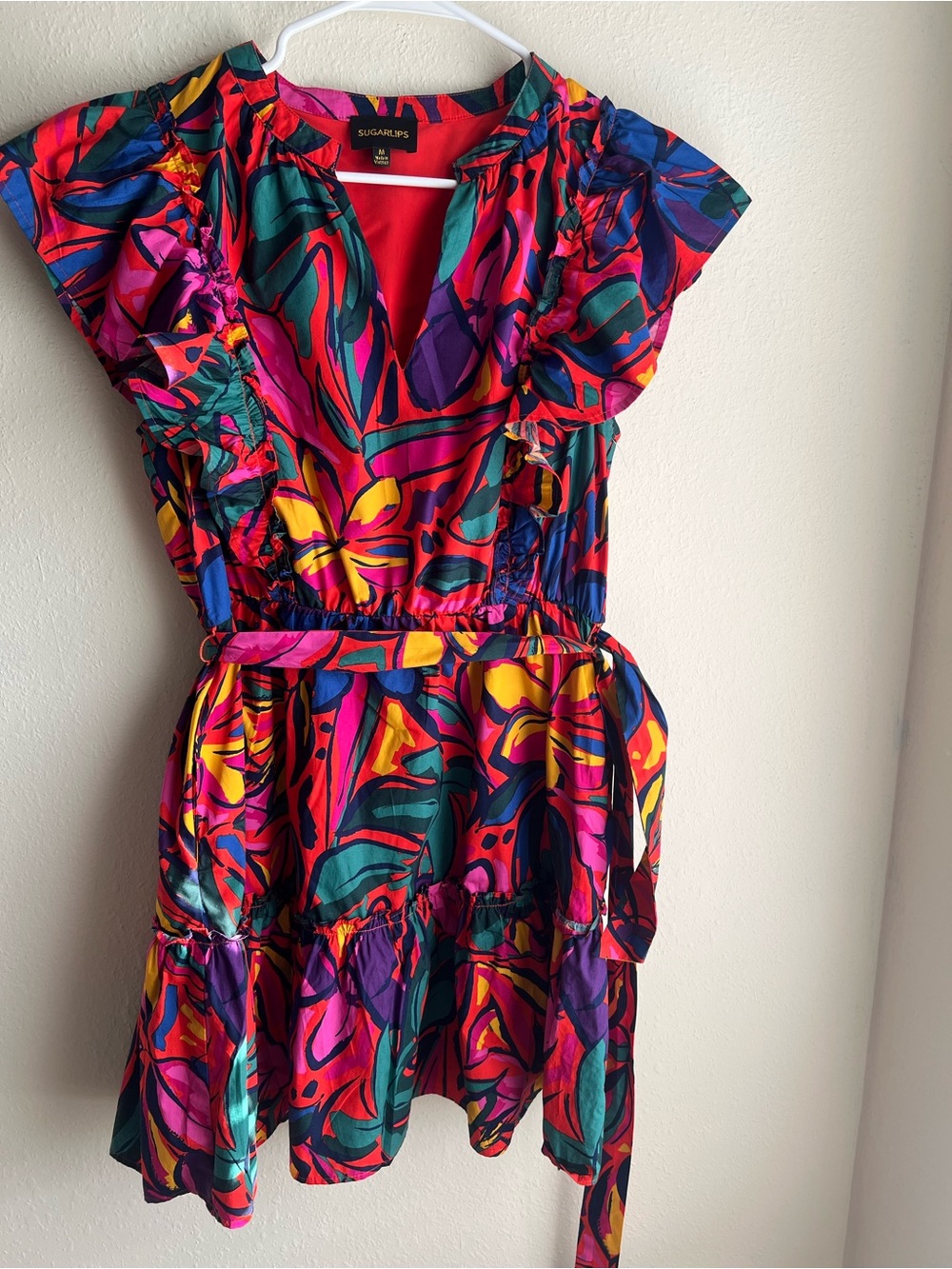 Sugarlips Multi-Color Floral Ruffle Mini Dress - Picture 3 of 9